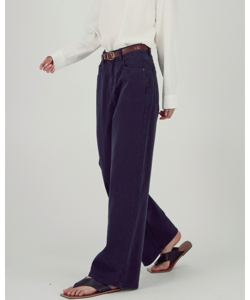 ACUD（アクド）の「Soft Structure Denim _Navy（デニムパンツ・レディース・ネイビー・SMALL/MEDIUM）」の3枚目の写真