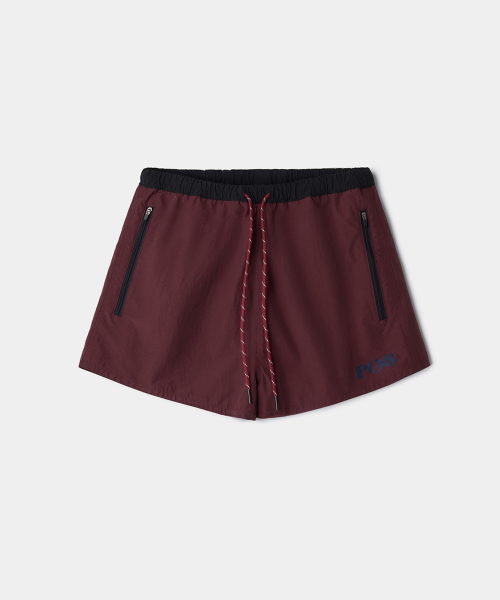 PO8（ピーオーエイト）の「TRACKSHORT 8 PANTS - WINE（その他パンツ・レディース・ワイン・MEDIUM/LARGE）」の2枚目の写真
