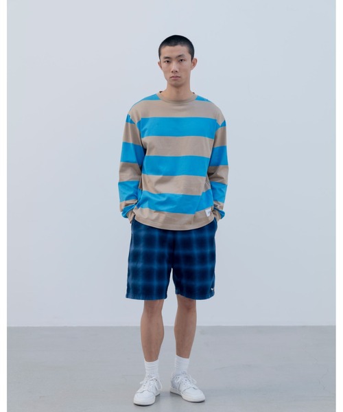 uniform experiment（ユニフォームエクスペリメント）の「BORDER L/S TEE（Tシャツ/カットソー・メンズ・ホワイト/ブルー/ベージュ・2/3/4/5/1）」の5枚目の写真