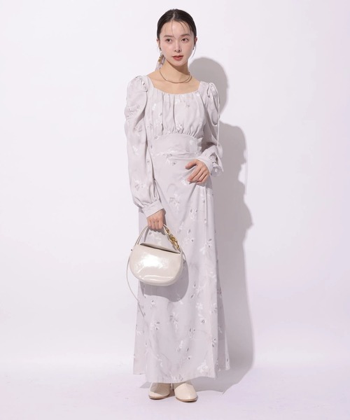 Mystrada（マイストラーダ）の「ヘイズフローラワンピース（ワンピース・レディース・ピンクベージュ/ライトブルー・38/36）」の5枚目の写真