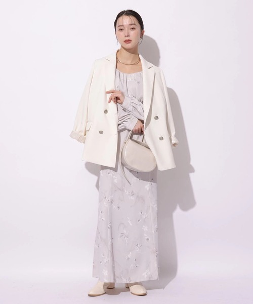 Mystrada（マイストラーダ）の「ヘイズフローラワンピース（ワンピース・レディース・ピンクベージュ/ライトブルー・38/36）」の13枚目の写真