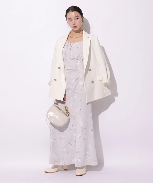 Mystrada（マイストラーダ）の「ヘイズフローラワンピース（ワンピース・レディース・ピンクベージュ/ライトブルー・38/36）」の14枚目の写真