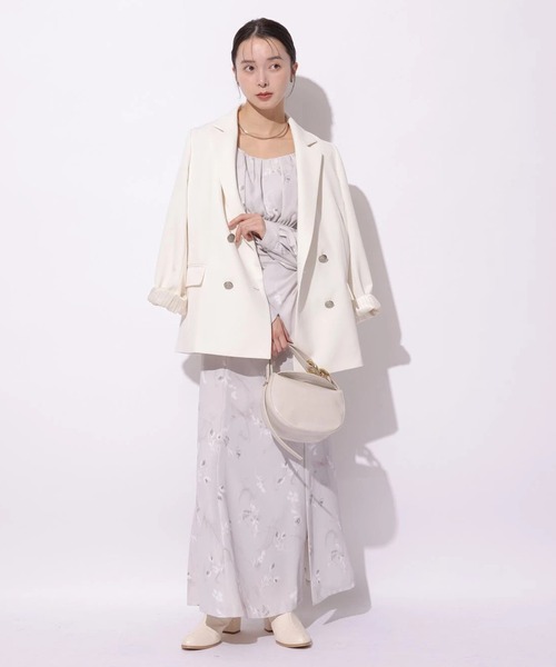 Mystrada（マイストラーダ）の「ヘイズフローラワンピース（ワンピース・レディース・ピンクベージュ/ライトブルー・38/36）」の16枚目の写真