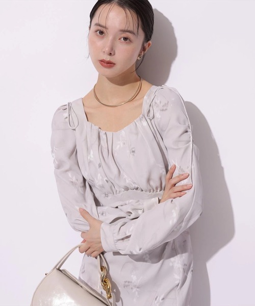 Mystrada（マイストラーダ）の「ヘイズフローラワンピース（ワンピース・レディース・ピンクベージュ/ライトブルー・38/36）」の3枚目の写真