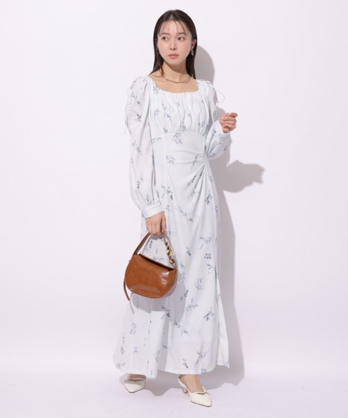 Mystrada（マイストラーダ）の「ヘイズフローラワンピース（ワンピース・レディース・ピンクベージュ/ライトブルー・38/36）」の18枚目の写真