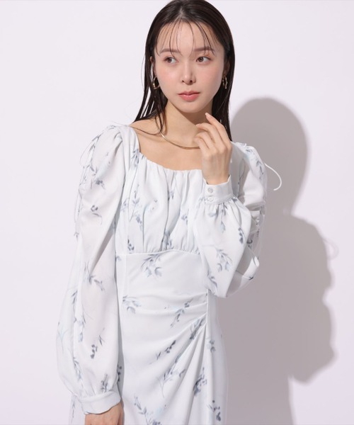 Mystrada（マイストラーダ）の「ヘイズフローラワンピース（ワンピース・レディース・ピンクベージュ/ライトブルー・38/36）」の21枚目の写真