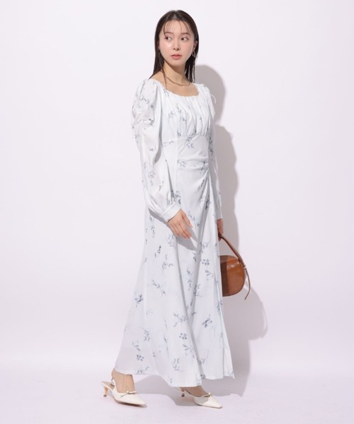 Mystrada（マイストラーダ）の「ヘイズフローラワンピース（ワンピース・レディース・ピンクベージュ/ライトブルー・38/36）」の19枚目の写真