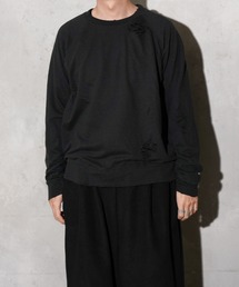 THRIFTY LOOK / スリフティールック WORN-OUT RAGLAN CREW SWEAT ダメージ加工 ラグランスリーブ クルーネックスウェット
