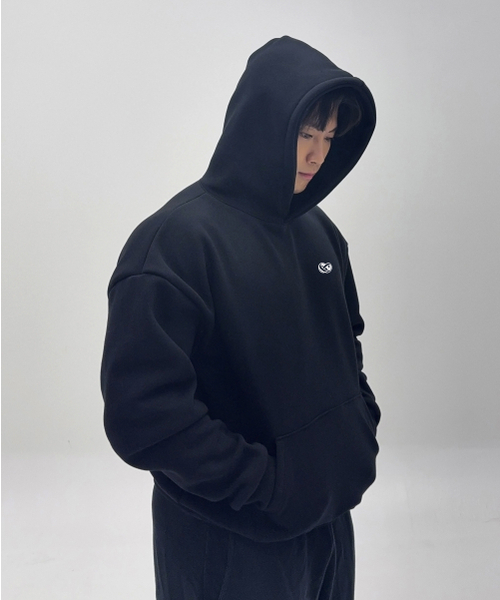 BARBELLWORKS(バーベルワークス)の「Silicone heavy-duty double-layer hooded sweatshirt(パーカー・メンズ・グレー/ブラック・X-LARGE/LARGE)」の6枚目の写真