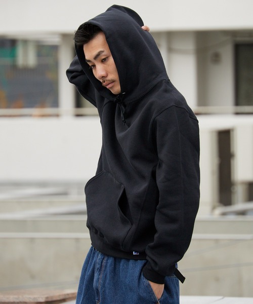 Russell Athletic（ラッセルアスレティック）の「Russell Athletic/ラッセルアスレティック DRI POWER FLEECE ピスネーム プルオーバーパーカー（パーカー・メンズ・アッシュグレー/ブラック/ネイビー/ホワイト・M/L/S/XL）」の3枚目の写真