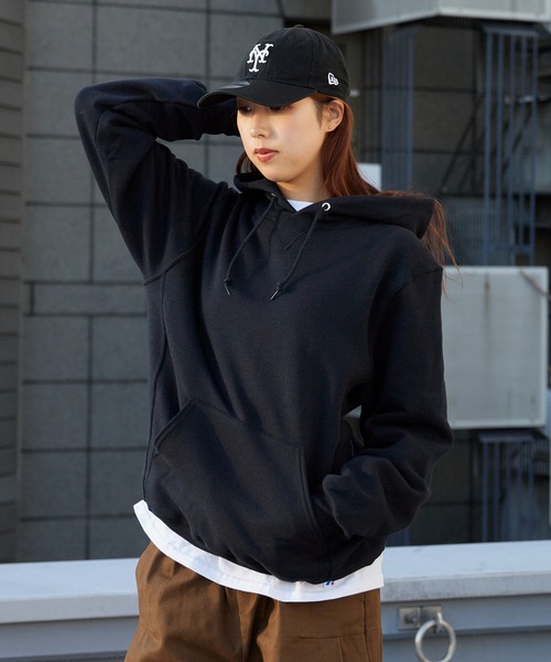 Russell Athletic（ラッセルアスレティック）の「Russell Athletic/ラッセルアスレティック DRI POWER FLEECE ピスネーム プルオーバーパーカー（パーカー・メンズ・アッシュグレー/ブラック/ネイビー/ホワイト・M/L/S/XL）」の5枚目の写真