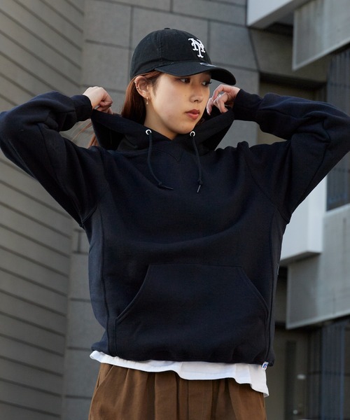 Russell Athletic（ラッセルアスレティック）の「Russell Athletic/ラッセルアスレティック DRI POWER FLEECE ピスネーム プルオーバーパーカー（パーカー・メンズ・アッシュグレー/ブラック/ネイビー/ホワイト・M/L/S/XL）」の6枚目の写真