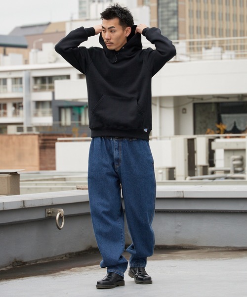 Russell Athletic（ラッセルアスレティック）の「Russell Athletic/ラッセルアスレティック DRI POWER FLEECE ピスネーム プルオーバーパーカー（パーカー・メンズ・アッシュグレー/ブラック/ネイビー/ホワイト・M/L/S/XL）」の15枚目の写真