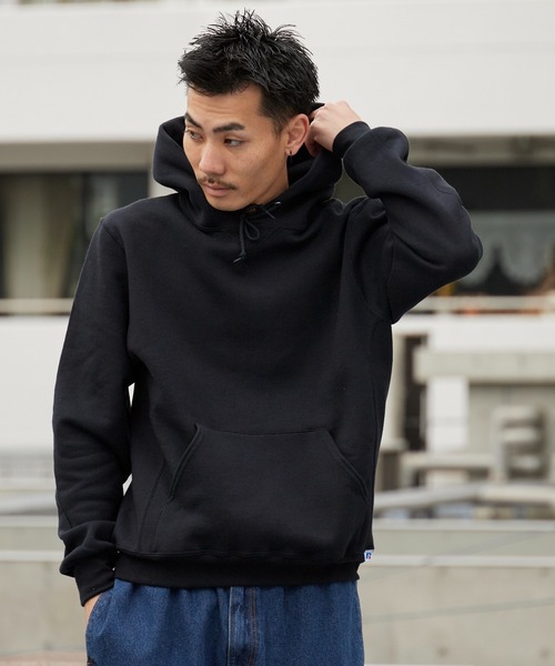 Russell Athletic（ラッセルアスレティック）の「Russell Athletic/ラッセルアスレティック DRI POWER FLEECE ピスネーム プルオーバーパーカー（パーカー・メンズ・アッシュグレー/ブラック/ネイビー/ホワイト・M/L/S/XL）」の16枚目の写真