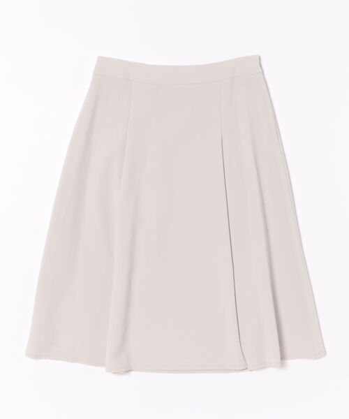 ウォッシャブル】シルキークロス タックフレアスカート（スカート