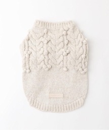 moncheri（モンシェリ）の「ケーブル編みポコポコニットトップス（ペットウェア）」