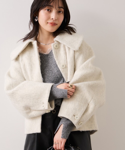 VIS（ビス）の「Vネックレースニットプルオーバー（ニット/セーター・レディース・キナリ/ネイビー/グレー・FREE）」の18枚目の写真