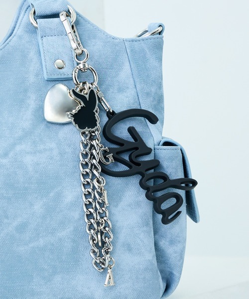 GYDA（ジェイダ）の「GYDA(ジェイダ)ビッグロゴチャーム 巾着付き GY-A392（キーホルダー・レディース・ブラック/ピンク・FREE）」の3枚目の写真