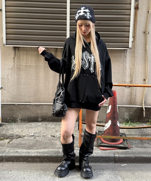 Figments（フィグメンツ）の「BASICパーカー（パーカー・レディース・杢グレー/ブラック・FREE）」の3枚目の写真