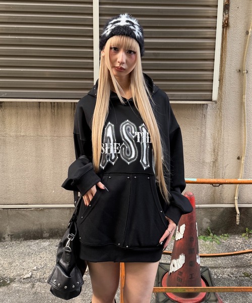 Figments（フィグメンツ）の「BASICパーカー（パーカー・レディース・杢グレー/ブラック・FREE）」の4枚目の写真