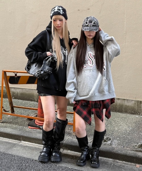 Figments（フィグメンツ）の「BASICパーカー（パーカー・レディース・杢グレー/ブラック・FREE）」の14枚目の写真