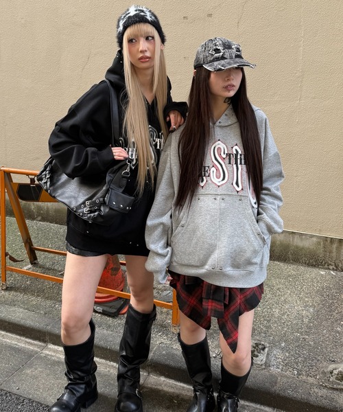 Figments（フィグメンツ）の「BASICパーカー（パーカー・レディース・杢グレー/ブラック・FREE）」の15枚目の写真