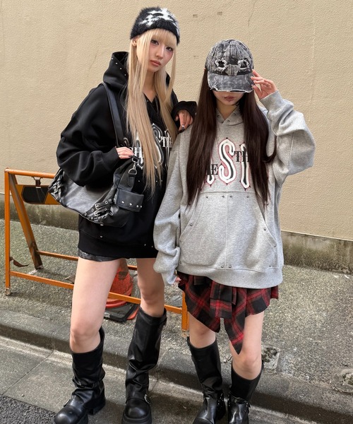 Figments（フィグメンツ）の「BASICパーカー（パーカー・レディース・杢グレー/ブラック・FREE）」の16枚目の写真