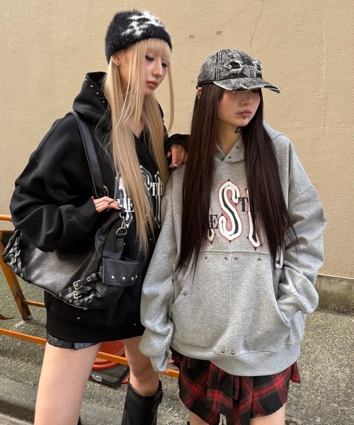 Figments（フィグメンツ）の「BASICパーカー（パーカー・レディース・杢グレー/ブラック・FREE）」の17枚目の写真