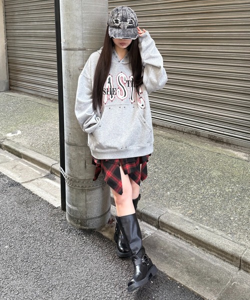 Figments（フィグメンツ）の「BASICパーカー（パーカー・レディース・杢グレー/ブラック・FREE）」の9枚目の写真