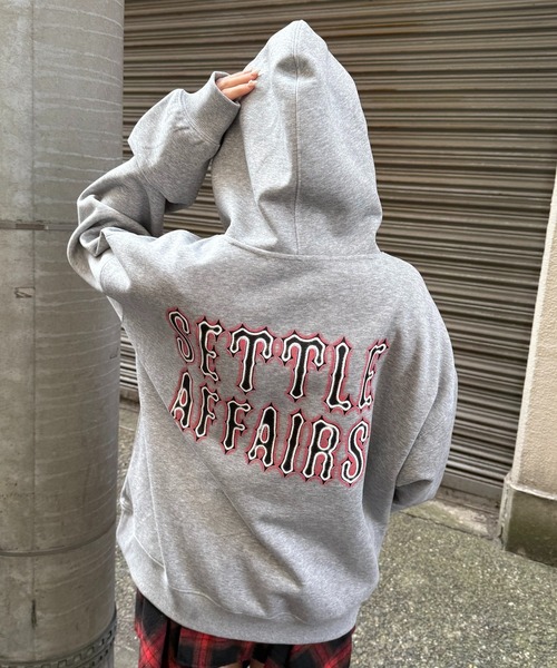 Figments（フィグメンツ）の「BASICパーカー（パーカー・レディース・杢グレー/ブラック・FREE）」の12枚目の写真