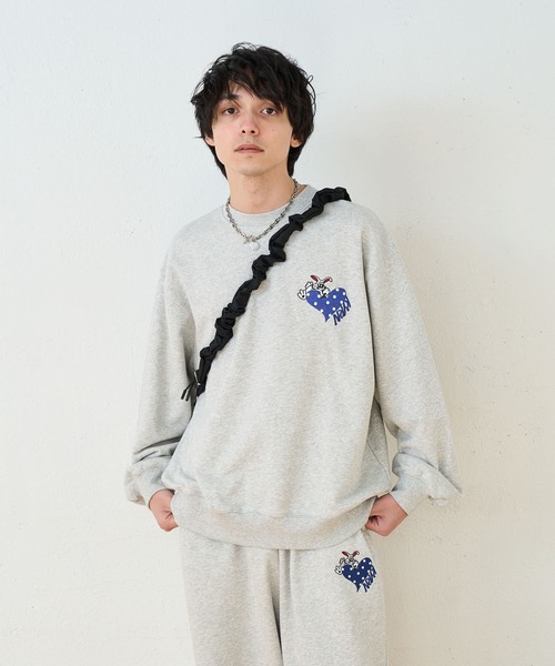 kaoyorinakami(カオヨリナカミ)の「rabbit layered sweatpants / ラビットレイヤードスウェットパンツ(スウェットパンツ・メンズ・ブラック/グレー・SMALL/MEDIUM/LARGE/X-LARGE)」の16枚目の写真