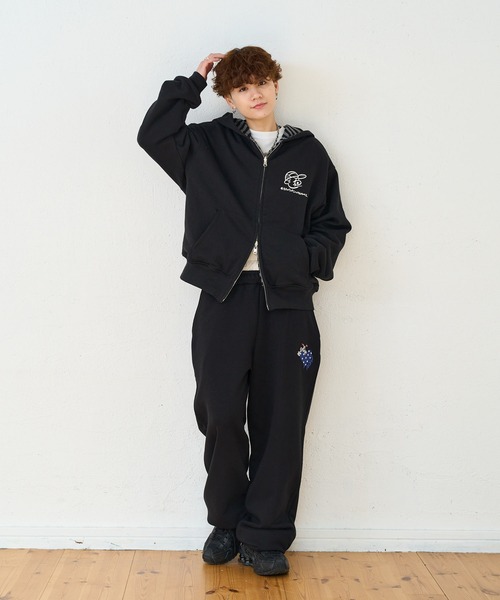 kaoyorinakami(カオヨリナカミ)の「rabbit layered sweatpants / ラビットレイヤードスウェットパンツ(スウェットパンツ・メンズ・ブラック/グレー・SMALL/MEDIUM/LARGE/X-LARGE)」の9枚目の写真