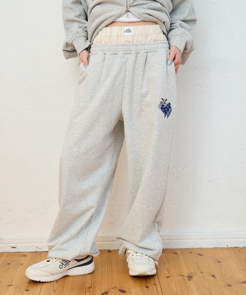 kaoyorinakami(カオヨリナカミ)の「rabbit layered sweatpants / ラビットレイヤードスウェットパンツ(スウェットパンツ・メンズ・ブラック/グレー・SMALL/MEDIUM/LARGE/X-LARGE)」の7枚目の写真