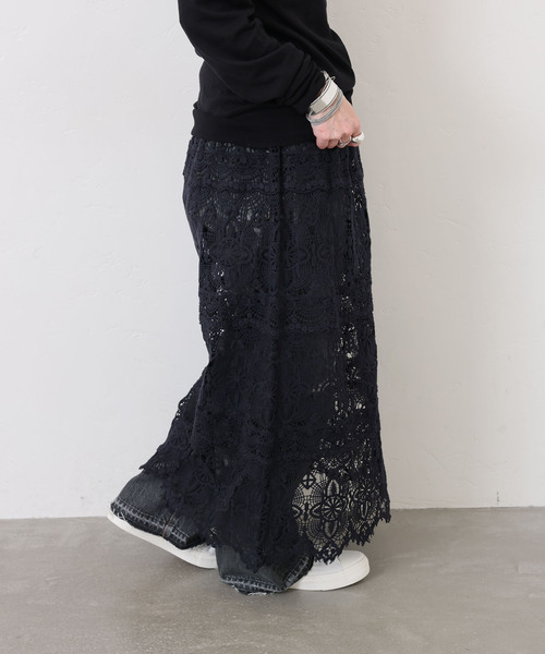JOURNAL STANDARD LUXE（ジャーナルスタンダード　ラックス）の「レースMIX スカート（040）（スカート・レディース・ネイビー・FREE）」の12枚目の写真