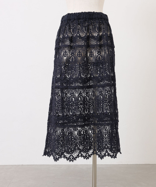 JOURNAL STANDARD LUXE（ジャーナルスタンダード　ラックス）の「レースMIX スカート（040）（スカート・レディース・ネイビー・FREE）」の21枚目の写真