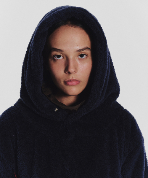 MENASOO(ミナス)の「Pogme Fleece String Hoodie_Navy(パーカー・レディース・ネイビー・F)」の8枚目の写真