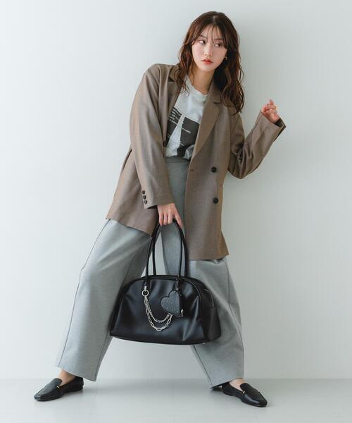 RODE SKO（ロデスコ）の「キャリーオンポケットビッグボストン（ボストンバッグ・レディース・ブラック/ブラウン・ONE）」の6枚目の写真