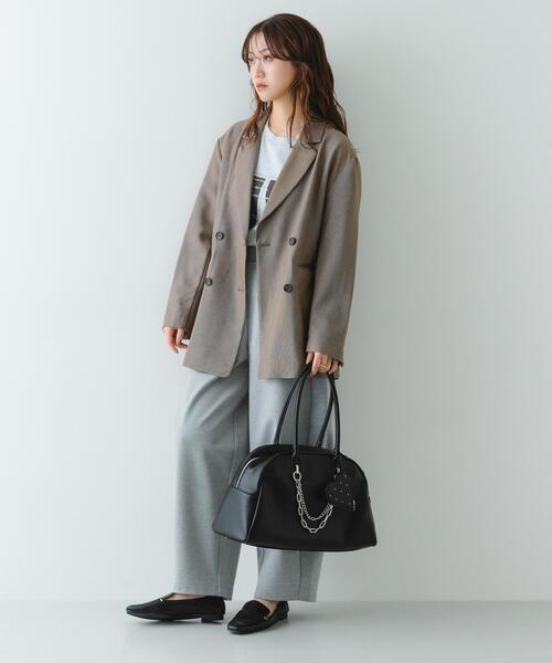 RODE SKO（ロデスコ）の「キャリーオンポケットビッグボストン（ボストンバッグ・レディース・ブラック/ブラウン・ONE）」の7枚目の写真