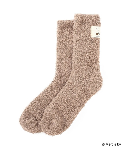 earth music&ecology(アースミュージックアンドエコロジー)の「miffy /earth タグ付モコモコソックス(ソックス/靴下・レディース・アイボリー/ブラウン・FREE)」の19枚目の写真