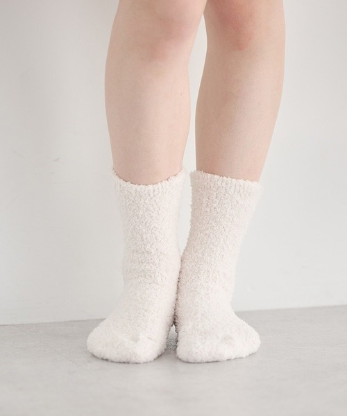 earth music&ecology(アースミュージックアンドエコロジー)の「miffy /earth タグ付モコモコソックス(ソックス/靴下・レディース・アイボリー/ブラウン・FREE)」の11枚目の写真