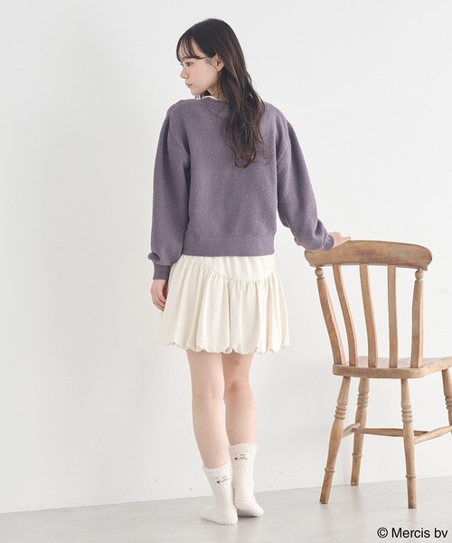 earth music&ecology(アースミュージックアンドエコロジー)の「miffy /earth タグ付モコモコソックス(ソックス/靴下・レディース・アイボリー/ブラウン・FREE)」の14枚目の写真