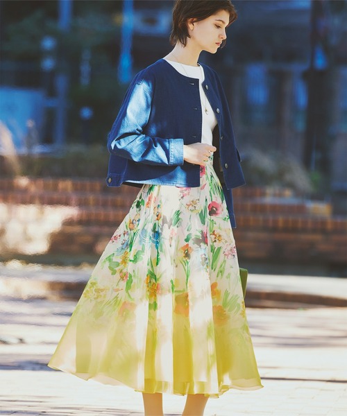 STRAWBERRY-FIELDS（ストロベリーフィールズ）の「アリコットストレッチ_ポケットディテールデニムジャケット（デニムジャケット・レディース・ブルー・2）」の12枚目の写真