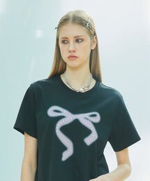 L9 RIBBON T-SHIRT(BLACK)