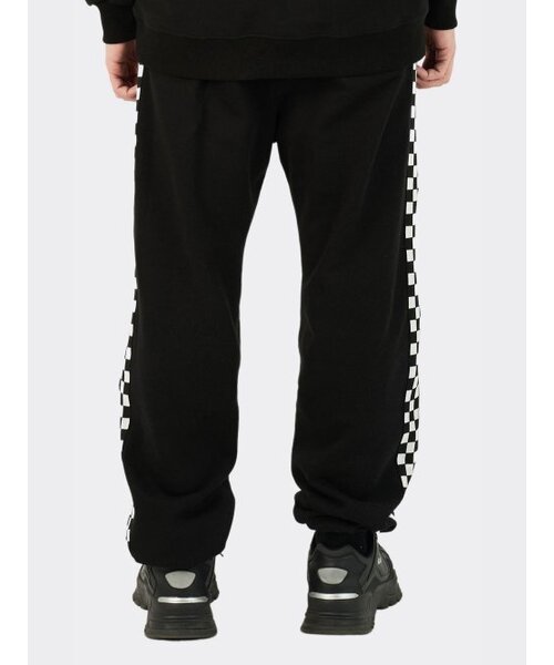 AOX(エーオーエックス)の「Checkerboard String Sweatpants (Black)(スウェットパンツ・メンズ・ブラック・L/M)」の1枚目の写真