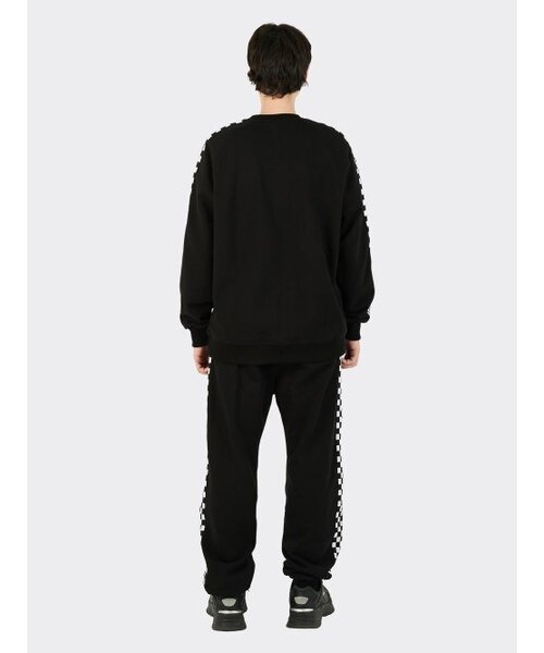 AOX(エーオーエックス)の「Checkerboard String Sweatpants (Black)(スウェットパンツ・メンズ・ブラック・L/M)」の5枚目の写真