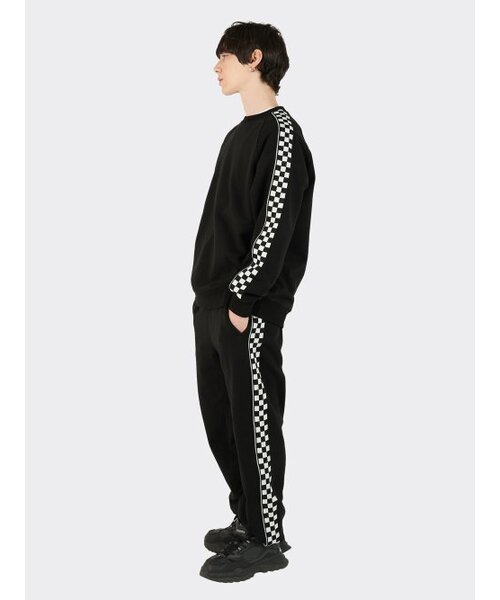 AOX(エーオーエックス)の「Checkerboard String Sweatpants (Black)(スウェットパンツ・メンズ・ブラック・L/M)」の6枚目の写真