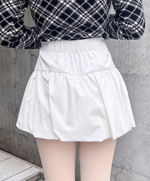 INGNI(イング)の「リボンバルーンミニスカパン(スカート・レディース・ベージュ/ブラック/オフホワイト・FREE)」の10枚目の写真