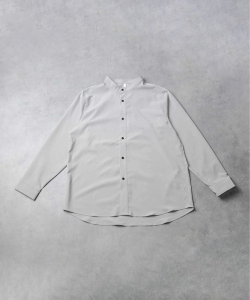 B.I.D.（ビーアイディー）の「《楊柳 バンドカラーシャツ》（シャツ/ブラウス・レディース・ブラック/ホワイト/ベージュ・MEDIUM）」の3枚目の写真