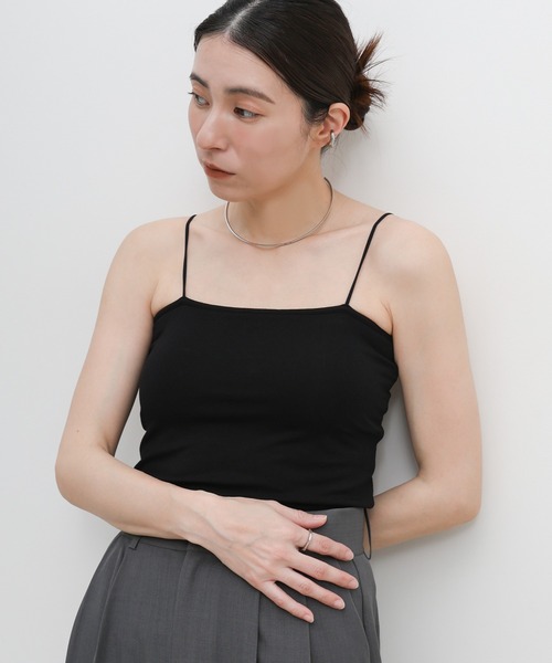 select MOCA(セレクトモカ)の「【機能素材】カップ付きドライタッチベアキャミソール(キャミソール・レディース・オフホワイト/ブラック・SMALL/MEDIUM/LARGE)」の12枚目の写真