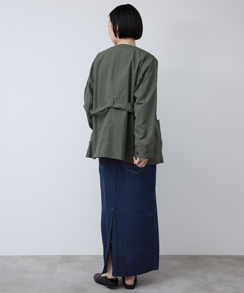 SLOBE IENA(スローブイエナ)の「LEDENIM ナローフレアデニムジャンパースカート(ワンピース・レディース・ブラック/ネイビー・36/38)」の14枚目の写真